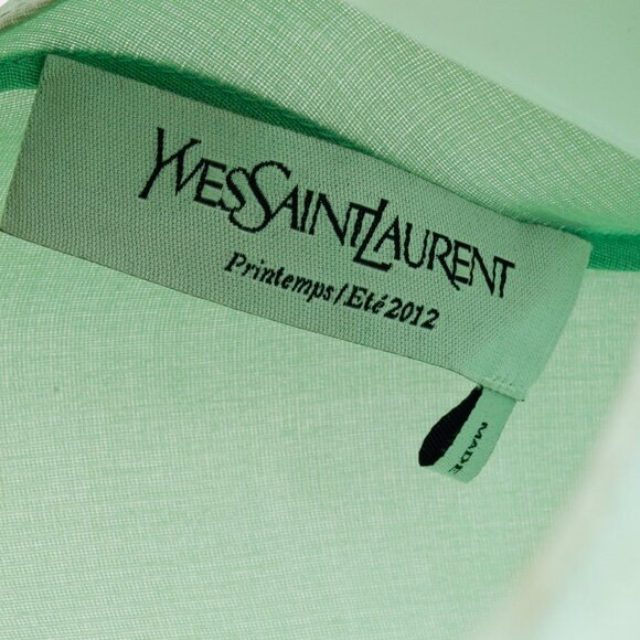 Yves Saint Laurent SS2012 Mint Green Silk Organza Blouse - Picture 7 of 9